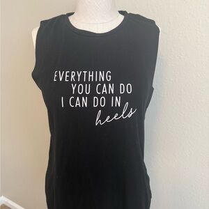 BCBGeneration Black Graphic Muscle Tee